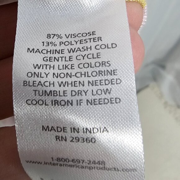 Pink Yellow Plaid Button Down Midi Shirt Dress Tunic Preppy Boho M - Picture 12 of 13